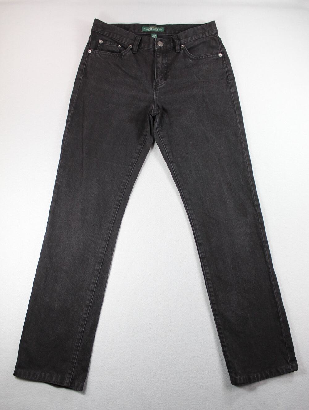 LRL Lauren Jeans Co Ralph Lauren Black Denim Jeans Women's 4 Straight Leg